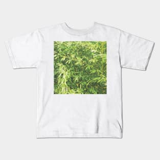 Beautiful Green Bamboo Leaves Kids T-Shirt